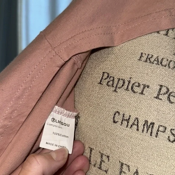 Kliegou men’s light pink mauve shortsleeve shirt nice t-shirt Large - Picture 7 of 7